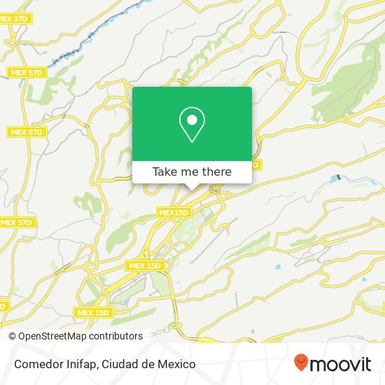 Comedor Inifap, Carretera México-Toluca Zedec Santa Fe 01219 Álvaro Obregón, Distrito Federal map