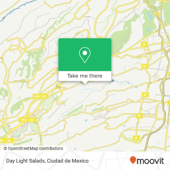 Mapa de Day Light Salads, Calle Cebada Ampl El Árbol 01250 Álvaro Obregón, Ciudad de México