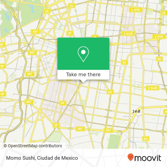 Mapa de Momo Sushi, Uxmal Vertiz Narvarte 03600 Benito Juárez, Distrito Federal