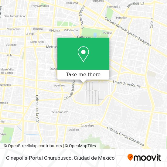 Cinepolis-Portal Churubusco map