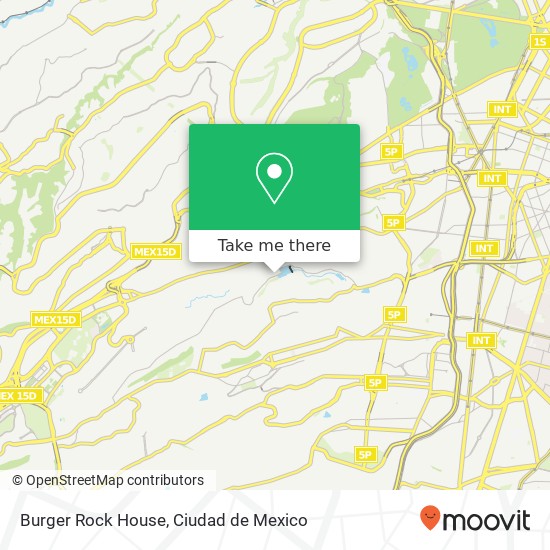 Mapa de Burger Rock House, Avenida Jalalpa 31 Calzada de Jalalpa 01260 Álvaro Obregón, Ciudad de México