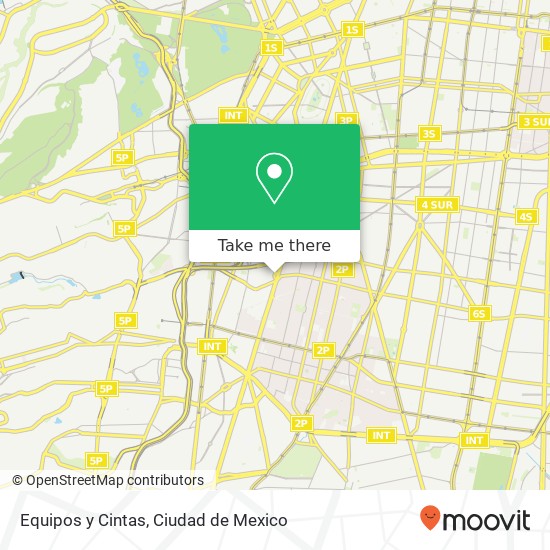 Mapa de Equipos y Cintas, Avenida Insurgentes Sur Ciudad de los Deportes 03710 Benito Juárez, Ciudad de México