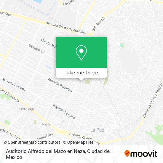 Auditorio Alfredo del Mazo en Neza map