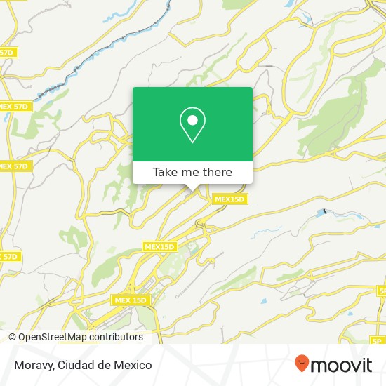 Mapa de Moravy, Paseo de los Tamarindos 90 Bosques de las Lomas 05120 Cuajimalpa de Morelos, Ciudad de México