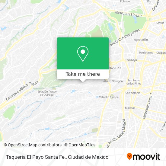 Taqueria El Payo Santa Fe. map