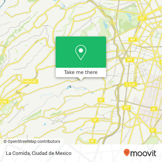 La Comida, Avenida Mexicanos Mártires de Tacubaya 01220 Álvaro Obregón, Distrito Federal map
