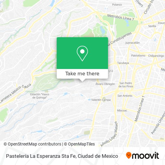 Mapa de Pastelería La Esperanza Sta Fe
