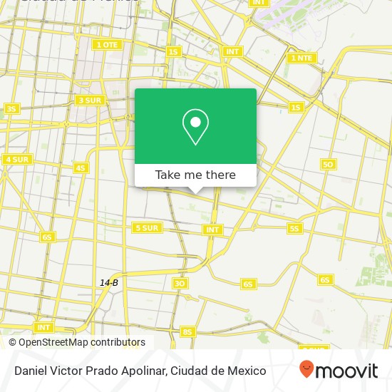 Mapa de Daniel Victor Prado Apolinar, Avenida Canal de Tezontle 524 Inpi Los Picos 08760 Iztacalco, Ciudad de México