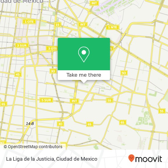 Mapa de La Liga de la Justicia, Oriente 116 Ampl Gabriel Ramos Millán 08020 Iztacalco, Distrito Federal