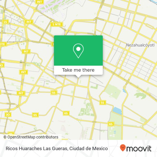 Mapa de Ricos Huaraches Las Gueras, Sur 22 Agrícola Oriental 08500 Iztacalco, Distrito Federal