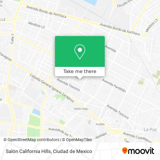 Mapa de Salón California Hills
