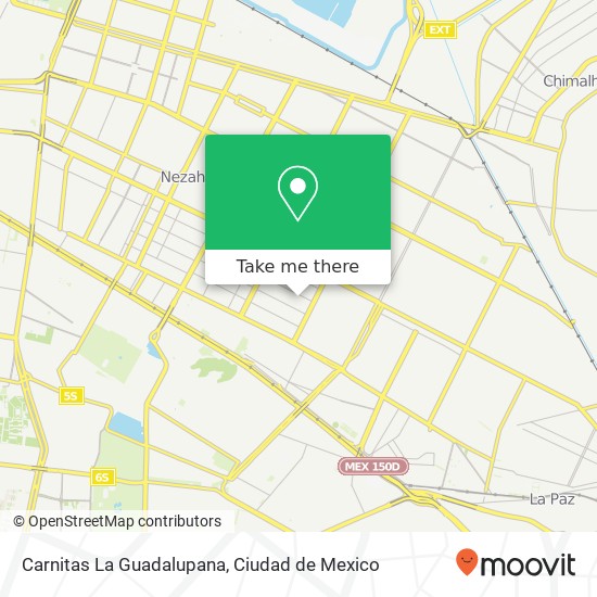 Mapa de Carnitas La Guadalupana, Calle San Ángel Metropolitana 3ra Secc 57750 Nezahualcóyotl, México