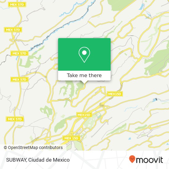 Mapa de SUBWAY, Avenida Stim Lomas del Chamizal 2da Secc 05129 Cuajimalpa de Morelos, Distrito Federal