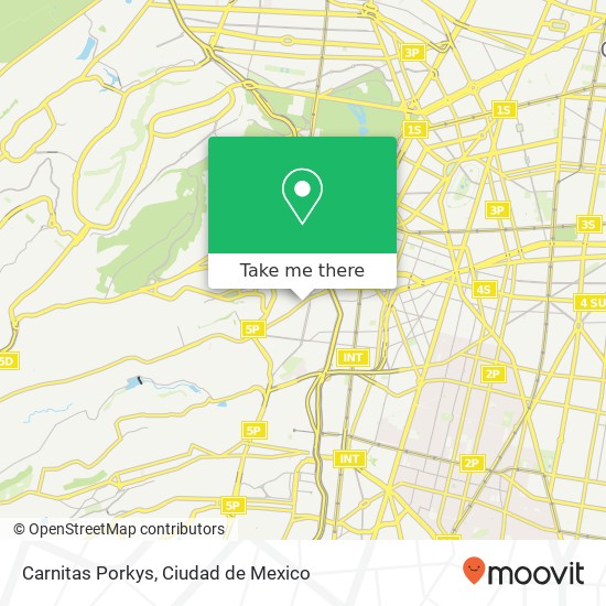 Carnitas Porkys, Camino Real a Toluca Ampl Bosques 2da Secc 01150 Álvaro Obregón, Distrito Federal map