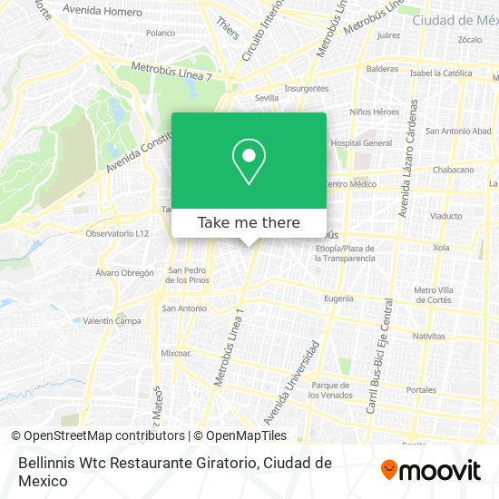 Bellinnis Wtc Restaurante Giratorio map