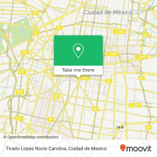 Mapa de Tirado Lopez Rocío Carolina, Avenida Doctor José María Vertiz Narvarte Oriente 03023 Benito Juárez, Ciudad de México