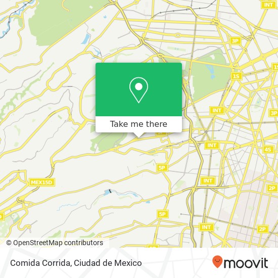 Mapa de Comida Corrida, Avenida Observatorio 16 de Septiembre 11810 Miguel Hidalgo, Distrito Federal