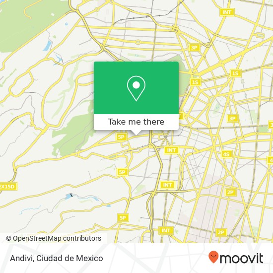 Andivi, Avenida Observatorio Cove 01120 Álvaro Obregón, Distrito Federal map