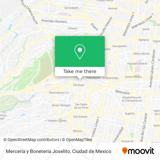 Mapa de Mercería y Bonetería Joselito