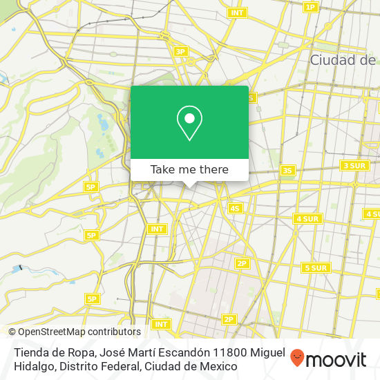 Tienda de Ropa, José Martí Escandón 11800 Miguel Hidalgo, Distrito Federal map