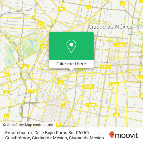 Empirebusmx, Calle Bajío Roma Sur 06760 Cuauhtémoc, Ciudad de México map