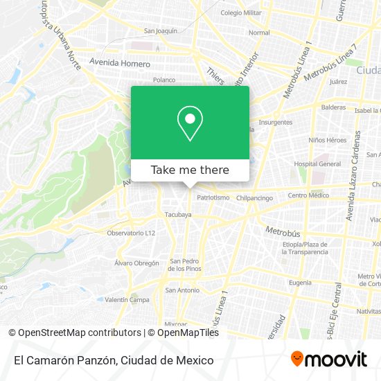 El Camarón Panzón map