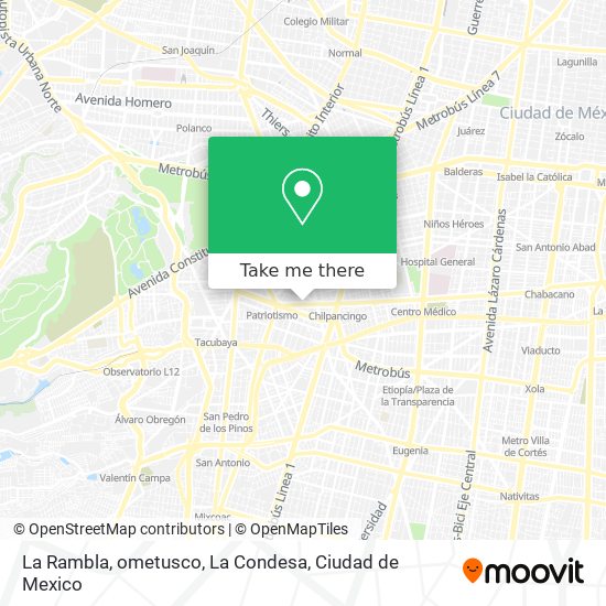 La Rambla, ometusco, La Condesa map