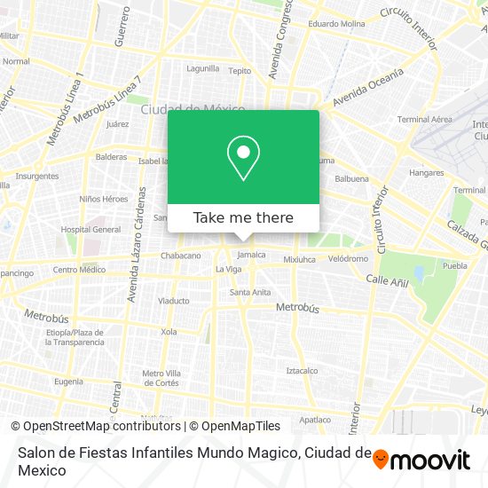 Mapa de Salon de Fiestas Infantiles Mundo Magico
