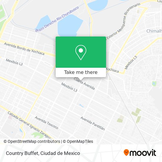 How to get to Country Buffet in Nezahualcóyotl by Bus or Metro?