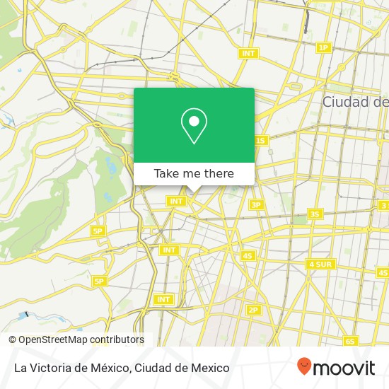 La Victoria de México, Avenida Michoacán 168 Hipódromo de la Condesa 06170 Cuauhtémoc, Distrito Federal map