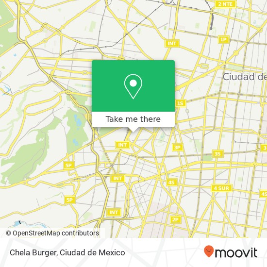 Chela Burger, Avenida Vicente Suárez Condesa 06140 Cuauhtémoc, Distrito Federal map