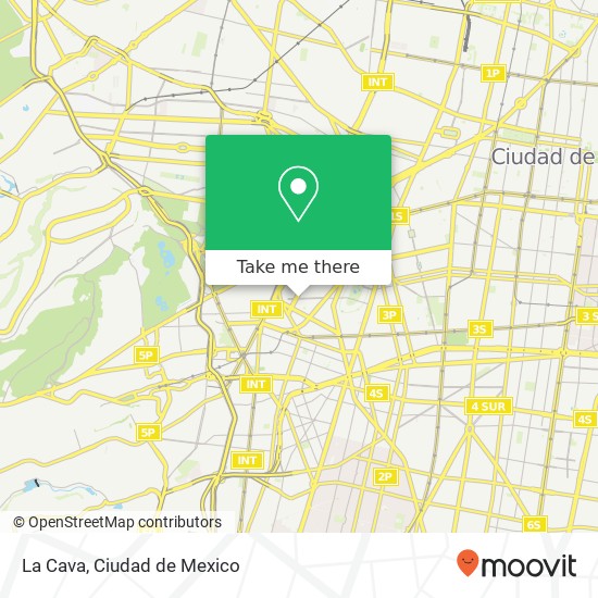 La Cava, Avenida Michoacán Hipódromo de la Condesa 06170 Cuauhtémoc, Distrito Federal map