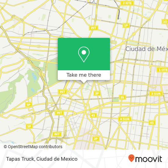 Mapa de Tapas Truck, Avenida Nuevo León Hipódromo 06100 Cuauhtémoc, Ciudad de México