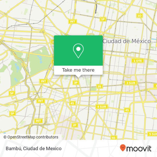 Bambú, Calle Coahuila Roma Sur 06760 Cuauhtémoc, Distrito Federal map