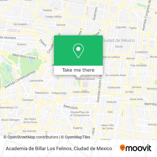 Academia de Billar Los Felinos map