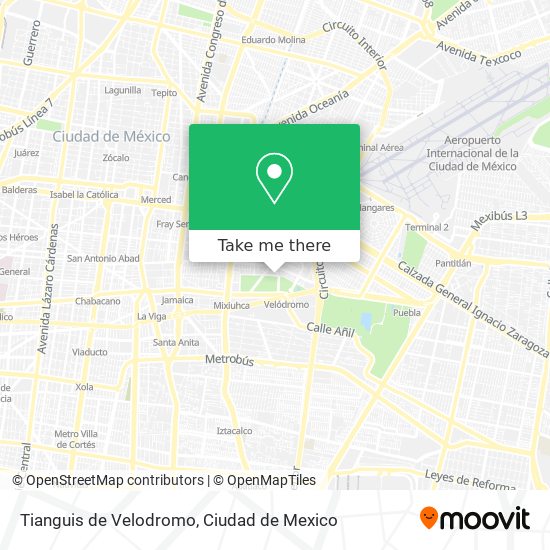 Tianguis de Velodromo map