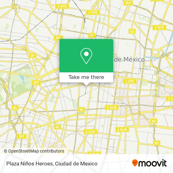 Mapa de Plaza Niños Heroes