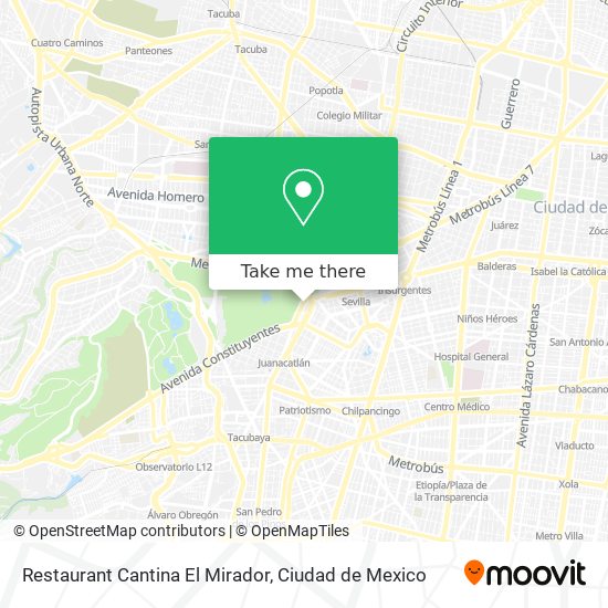 Mapa de Restaurant Cantina El Mirador