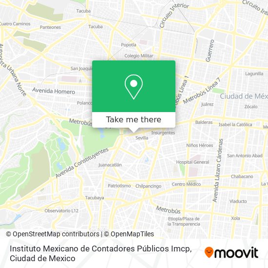 Mapa de Instituto Mexicano de Contadores Públicos Imcp