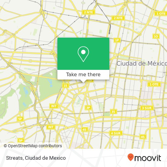 Mapa de Streats, Puebla Roma Norte 06700 Cuauhtémoc, Distrito Federal