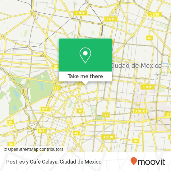 Mapa de Postres y Café Celaya, Orizaba 37 Roma Norte 06700 Cuauhtémoc, Ciudad de México