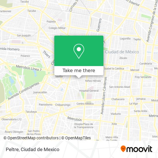 Mapa de Peltre