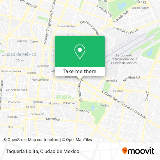 Mapa de Taqueria Lolita