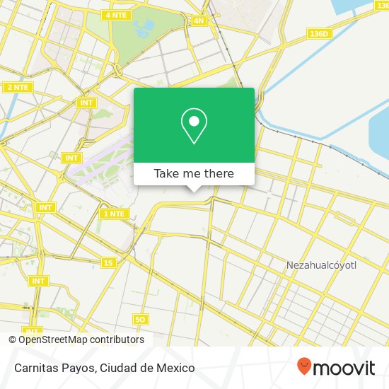 Mapa de Carnitas Payos, Avenida Circunvalación El Arenal 1ra Secc 15600 Venustiano Carranza, Distrito Federal