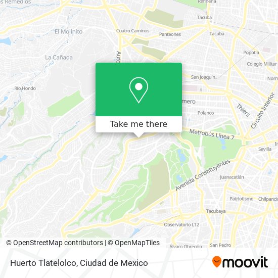 Huerto Tlatelolco map