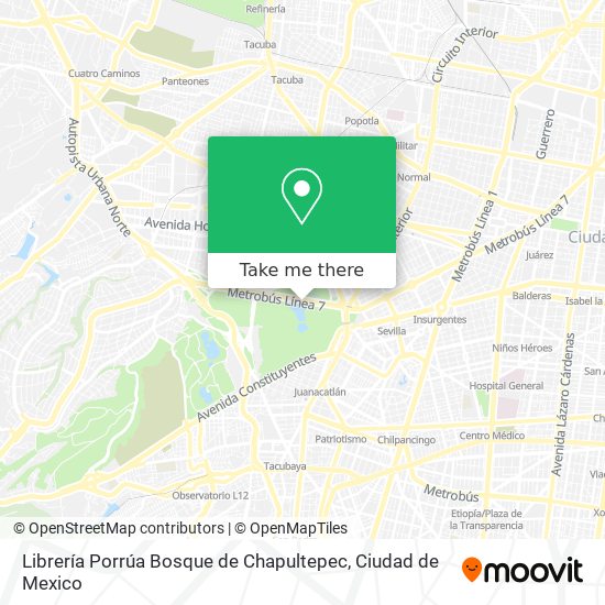 Librería Porrúa Bosque de Chapultepec map