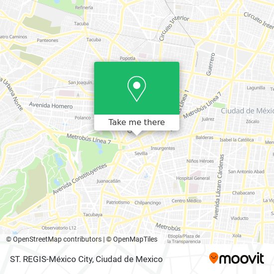 Mapa de ST. REGIS-México City