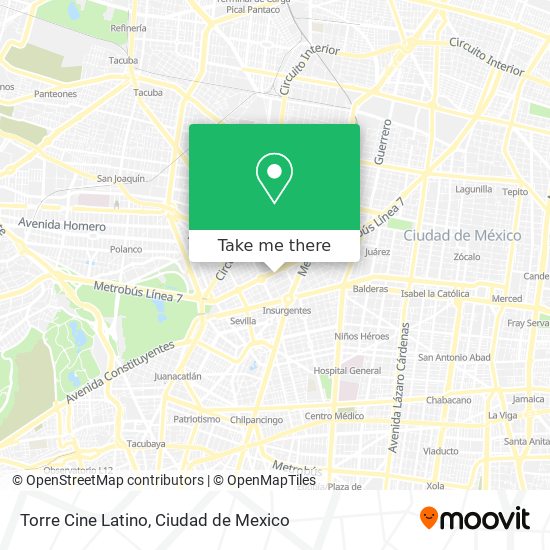 Torre Cine Latino map