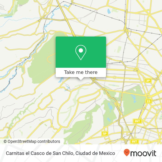 Mapa de Carnitas el Casco de San Chilo, Sierra Santa Rosa Reforma Social 11650 Miguel Hidalgo, Distrito Federal