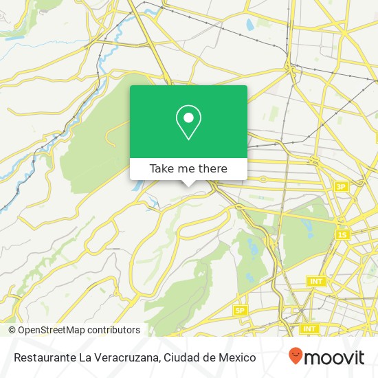 Mapa de Restaurante La Veracruzana, Avenida Tecamachalco Reforma Social 11650 Miguel Hidalgo, Distrito Federal